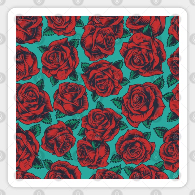 Beautiful Vintage Roses Sticker by machmigo